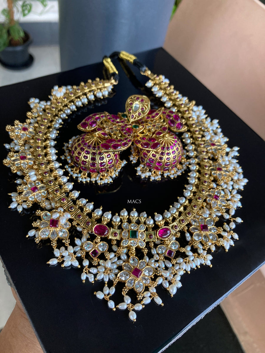 Silver Gold plated Jewellery- 925 Silver Gold Plated Necklace- MACS