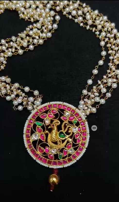 925 Kundan Pearl Necklace