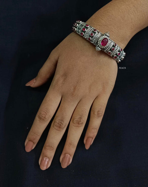 Statement Pink Kemp Bangle (Size 2.6)