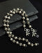 925 Silver beads anklet (pair)