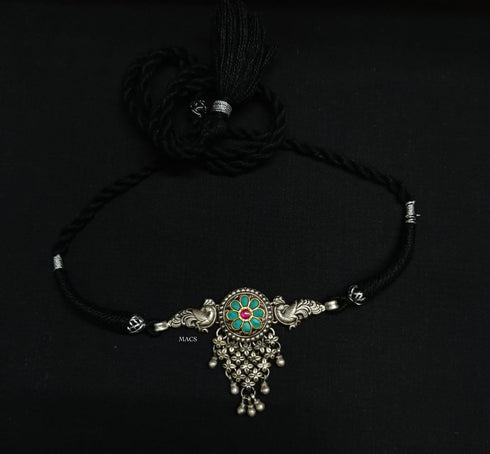 925 Peacock Kundan Choker