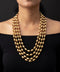 Gold Dholki 4 line Necklace