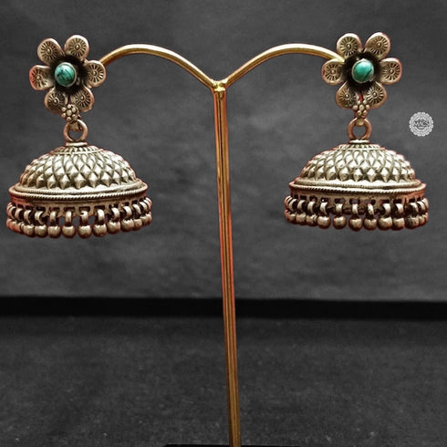 925 Silver Turquoise Jhumka