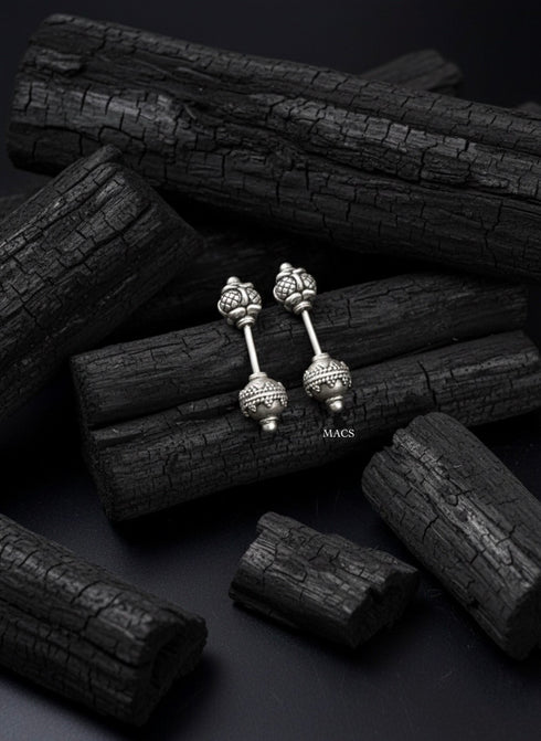 925 silver pierced bugadi upper helix Indian earrings