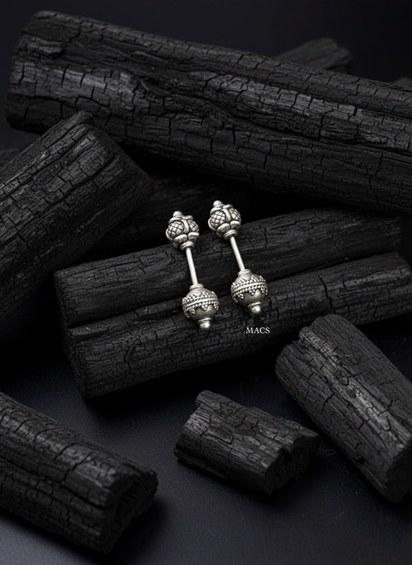 925 silver pierced bugadi upper helix Indian earrings