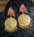 Goldplated Pink Kundan Earrings