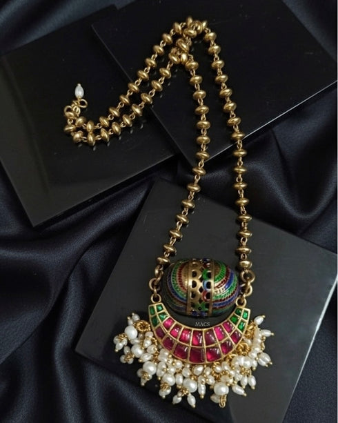 925 Kundan Pearl Necklace