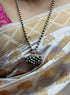 925 silver ghungaroo pendant necklace with long ball chain