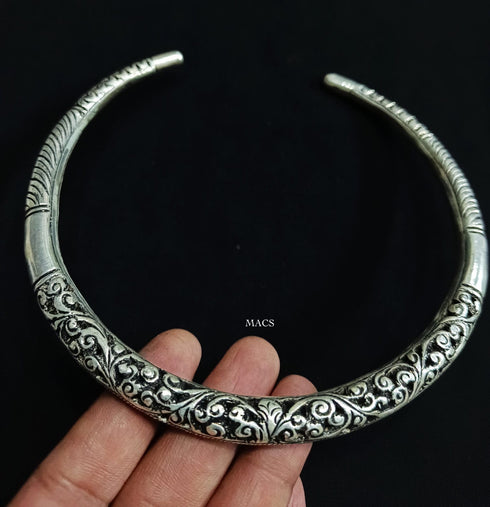 925 Reversible Silver Hasli Necklace