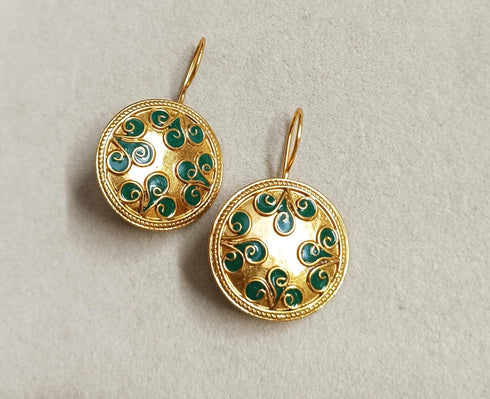 Gold plated Painting Earrings