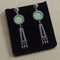 Long Silver Painting Earrings