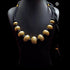 Gold plated Wax Carving Beads Necklace (oversized beads)