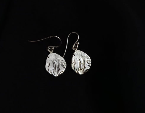 925 Coin Script Earrings