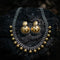 Dual tone necklace jhumka set
