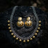 Dual tone necklace jhumka set