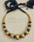 Gold plated Wax Carving Beads Necklace (oversized beads)