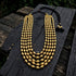 Gold Dholki 5 line Necklace