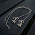 925 Silver beads minimal anklet (pair)