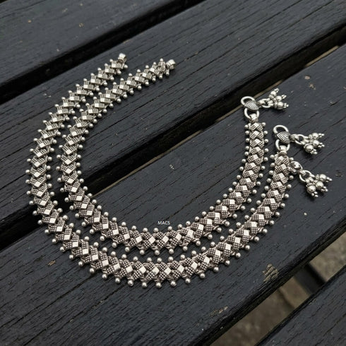 925 Silver Statement anklet (pair)