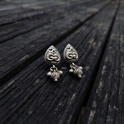 925 Silver Stud Drop Earrings