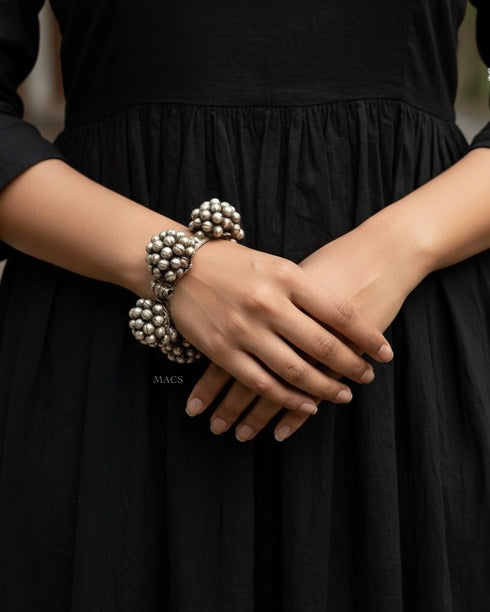 Vintage Ghungaroo Silver Kada