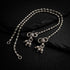 925 Silver beads minimal anklet (pair)