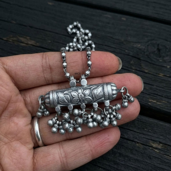 925 Silver taveez necklace