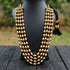 Gold Dholki 4 line Necklace