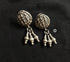 925 Silver Stud Drop Earrings
