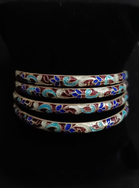 925 Silver Meenakari Bangles (2.4)