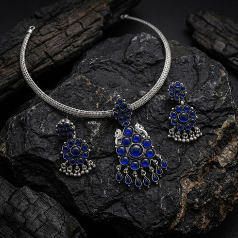 925 Blue Kemp Choker Set (pre order)