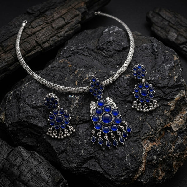 925 Blue Kemp Choker Set (pre order)