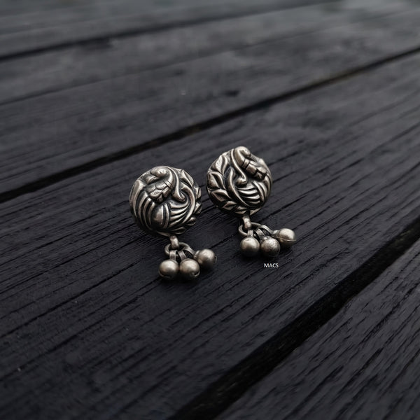 925 Silver Stud Drop Earrings