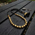 Gold plated Wax Carved Short Necklace
