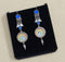 Silver Glass Painting Earrings