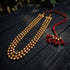 Three Line Round Gold Necklace