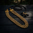 Three Line Round Gold Necklace