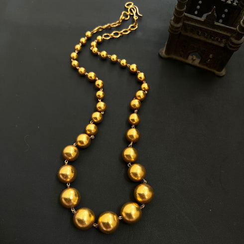 925 Gold plated Ball necklace