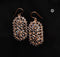 Rose gold plated 925 silver earrings with white stone