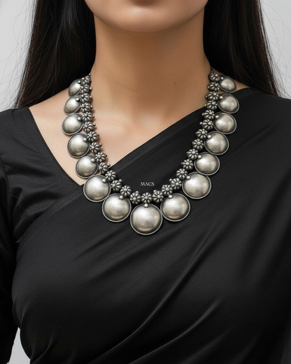 Silver Disc Necklace