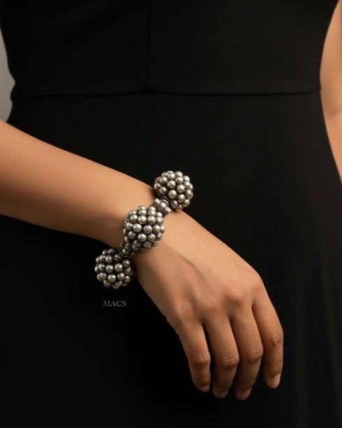 Vintage Ghungaroo Silver Kada