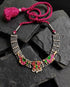 Lotus Kundan Silver Necklace