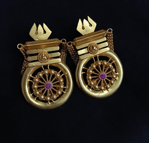 Goldplated Statement Earrings