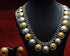 Dual tone necklace earring set