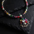 925 Navratna Addigai Silver Necklace Set (pre order)