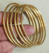 Gold plated Plain Bangles Set (2.6)