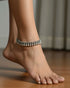 925 sterling silver ball anklet pair minimalist design