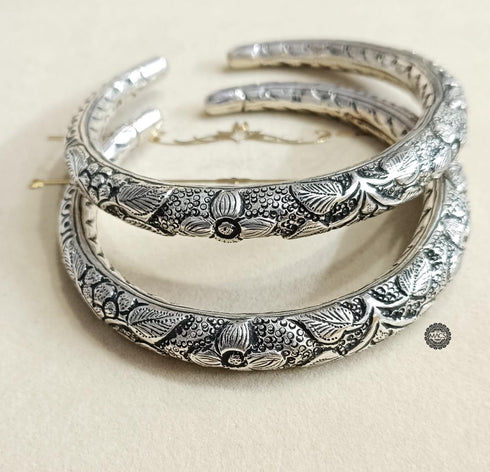 Chitai Bold Silver anklet kada (pair)