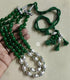 Dholki Green Beads Semiprecious Necklace