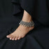 Statement 925 sterling silver ball anklet pair for Indian Weddings